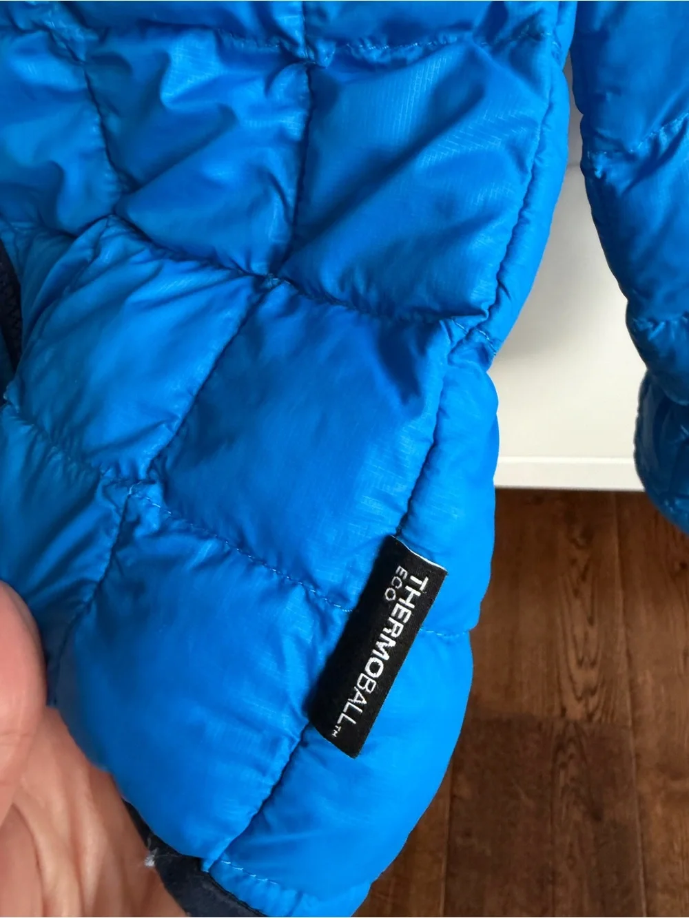 The North Face Navy and Bright Blue Infant Puffer Jacket